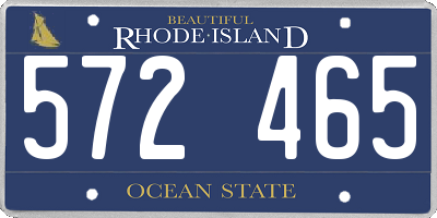 RI license plate 572465