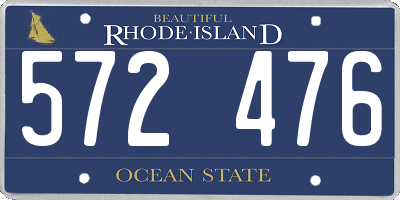 RI license plate 572476