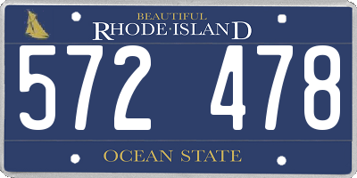 RI license plate 572478