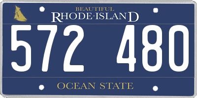 RI license plate 572480