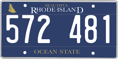 RI license plate 572481