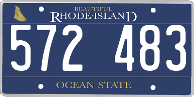 RI license plate 572483