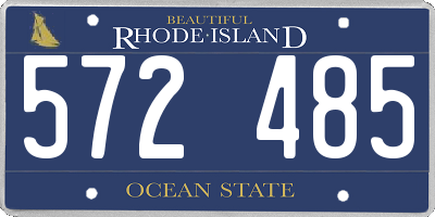 RI license plate 572485
