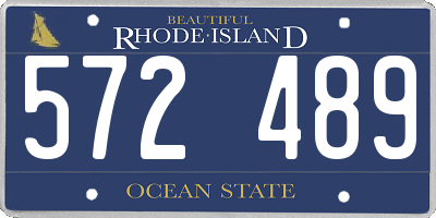 RI license plate 572489