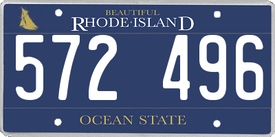 RI license plate 572496
