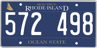 RI license plate 572498