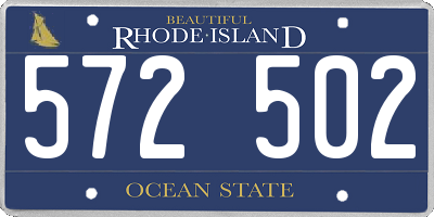 RI license plate 572502