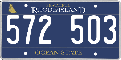 RI license plate 572503