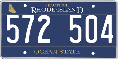 RI license plate 572504