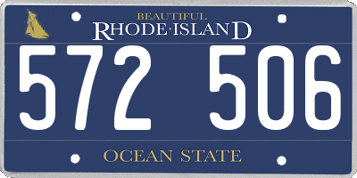 RI license plate 572506
