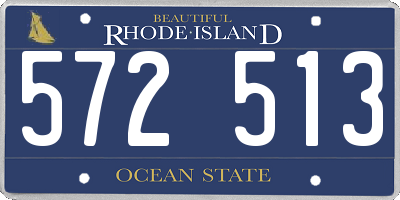 RI license plate 572513