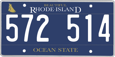 RI license plate 572514