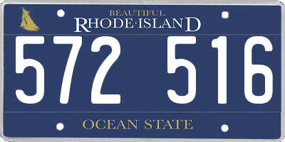 RI license plate 572516