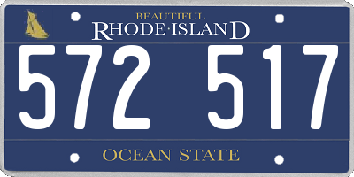 RI license plate 572517