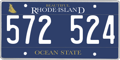 RI license plate 572524