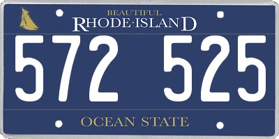 RI license plate 572525