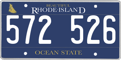 RI license plate 572526