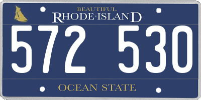 RI license plate 572530