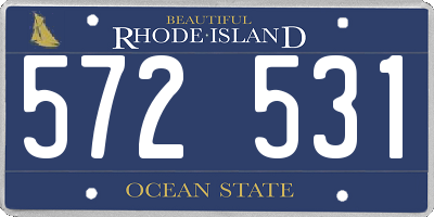 RI license plate 572531