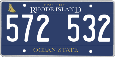 RI license plate 572532