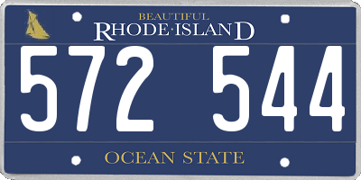 RI license plate 572544