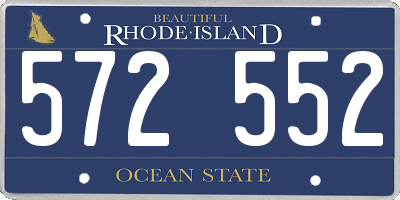 RI license plate 572552