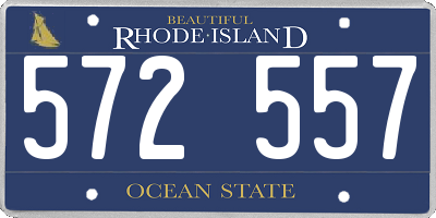RI license plate 572557