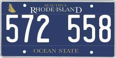 RI license plate 572558