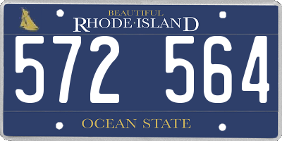 RI license plate 572564