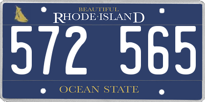 RI license plate 572565