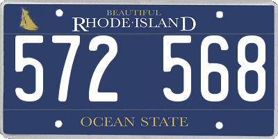 RI license plate 572568