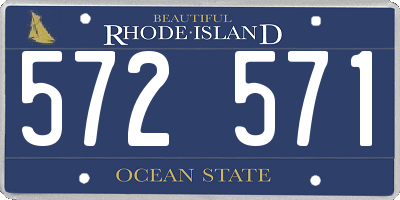 RI license plate 572571