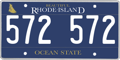 RI license plate 572572