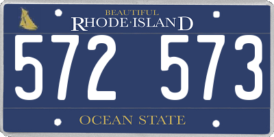 RI license plate 572573