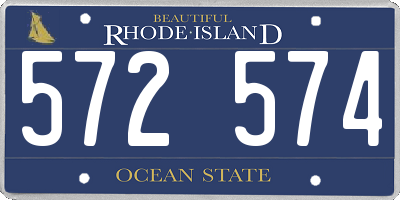 RI license plate 572574