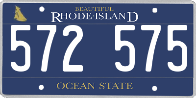 RI license plate 572575