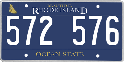 RI license plate 572576