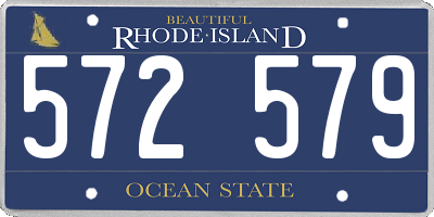 RI license plate 572579