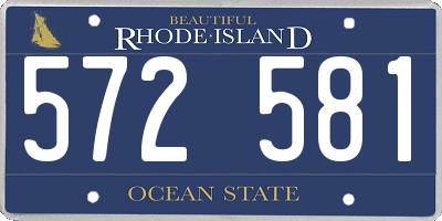 RI license plate 572581