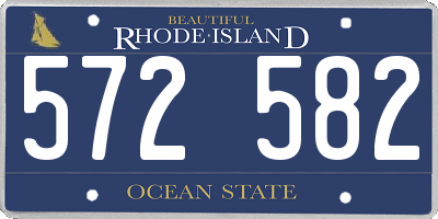 RI license plate 572582