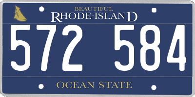 RI license plate 572584