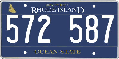 RI license plate 572587