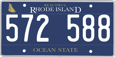 RI license plate 572588