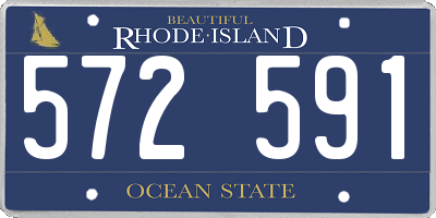 RI license plate 572591