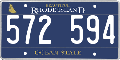 RI license plate 572594