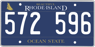 RI license plate 572596
