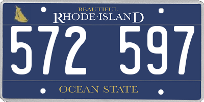RI license plate 572597