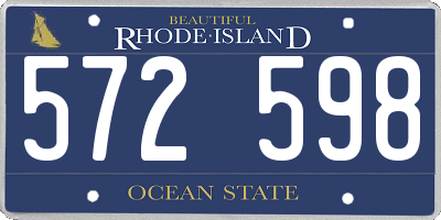 RI license plate 572598