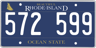 RI license plate 572599