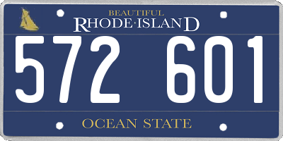 RI license plate 572601